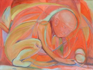 Original Figurative Children Paintings by Aida Markiw