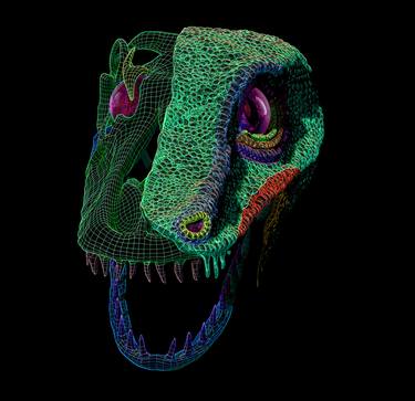 Saatchi Art Artist Jon Howlett; Digital, “The green digital dragon.” #art