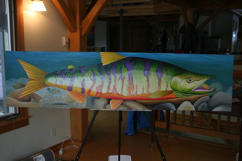 Original Fine Art Fish Painting by Jon Howlett