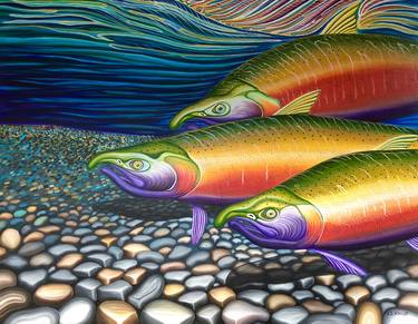 Print of Fish Paintings by Jon Howlett