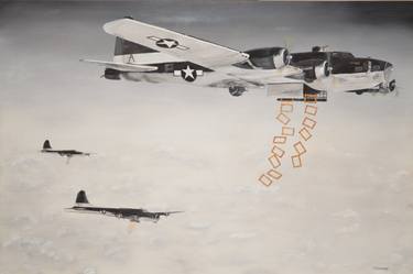 Original Surrealism Airplane Paintings by Frank Lourigan
