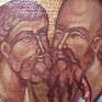 Icon of St. Peter and Paul, is a copy of Orthodox icons painted on wood pear, the old canon with egg pigments.