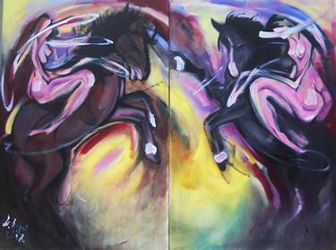 Print of Fine Art Horse Paintings by Marija Djuric