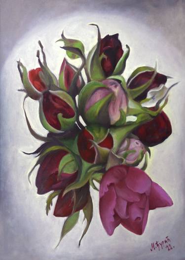 Original Fine Art Floral Paintings by Marija Djuric