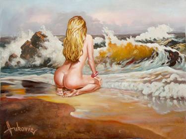 Original Realism Nude Paintings by Dusan Vukovic