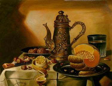 Original Still Life Paintings by Dusan Vukovic