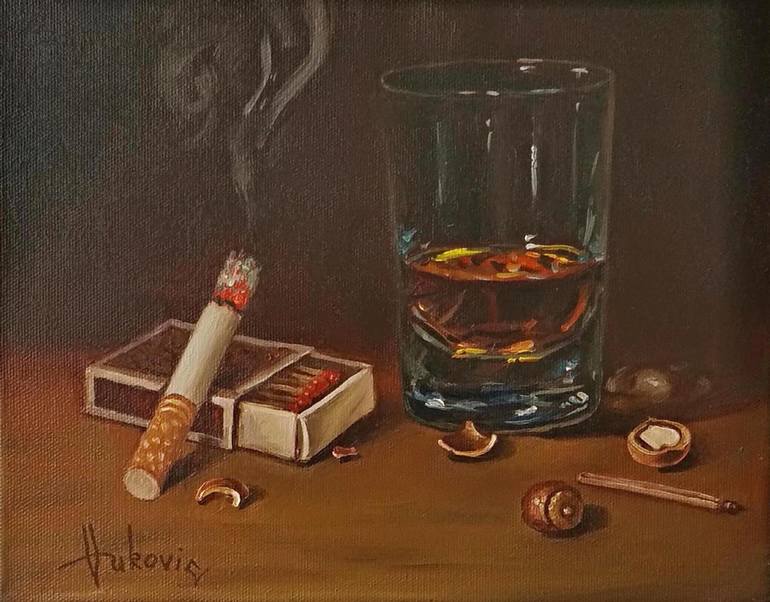 Original Realism Still Life Painting by Dusan Vukovic