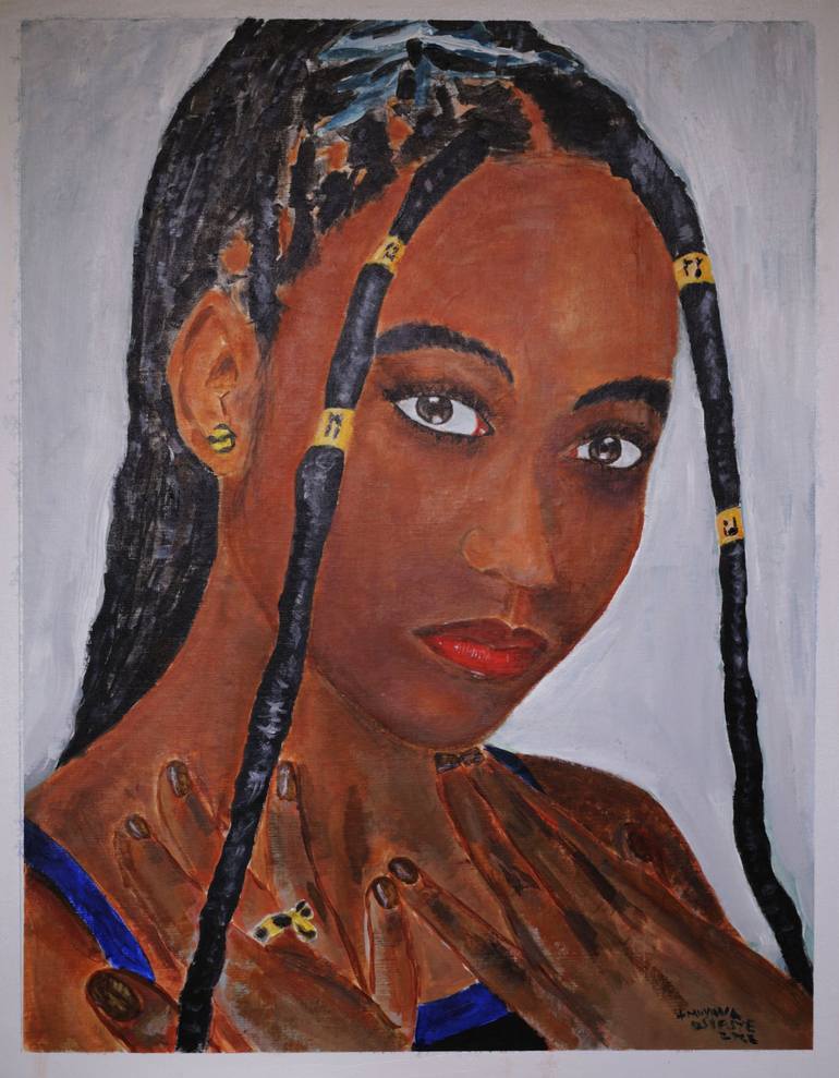 Original Expressionism Women Painting by Muyiwa Osifuye