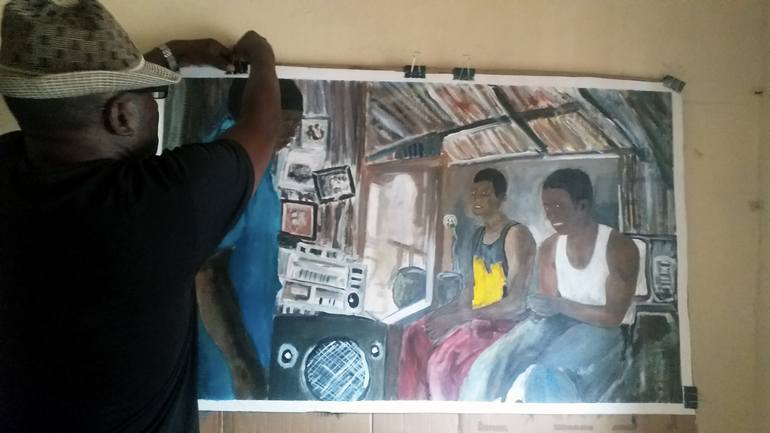 Original Documentary People Painting by Muyiwa Osifuye