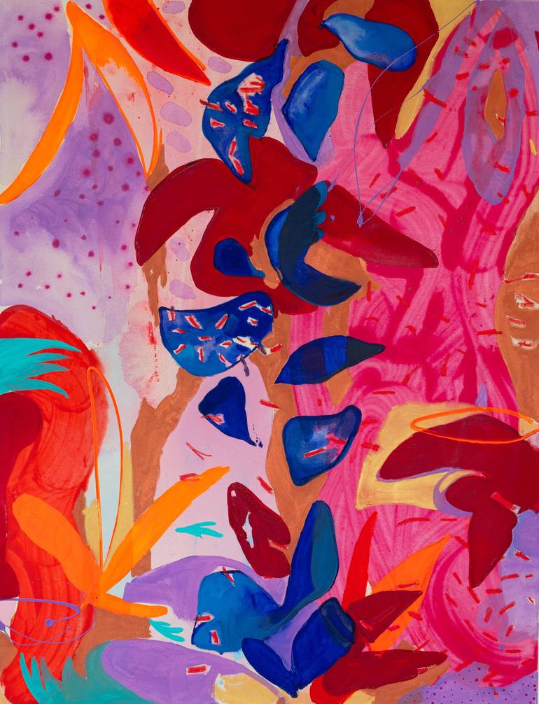 Print of Abstract Botanic Paintings by Anita Gryz 