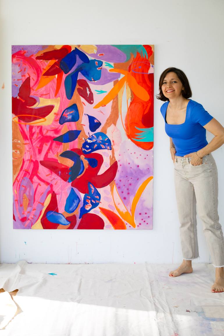 Original Abstract Botanic Painting by Anita Gryz