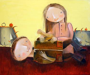 Original Children Painting by Monica Blatton