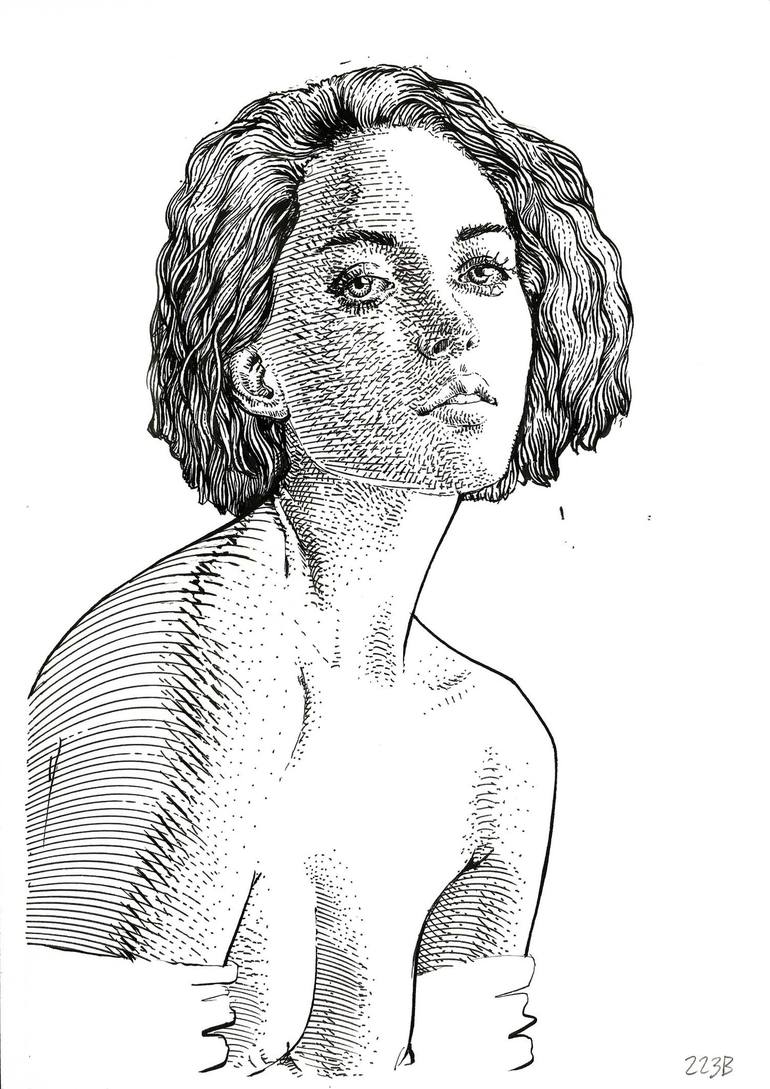 Original Contemporary Portrait Drawings by Dario Moschetta
