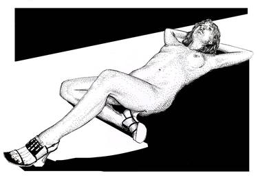 Original Figurative Nude Drawings by Dario Moschetta
