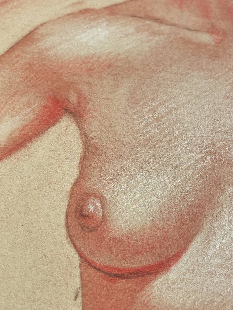 Original Figurative Nude Drawing by Dario Moschetta