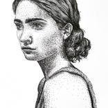 Portrait 261B ink artwork by Dario Moschetta