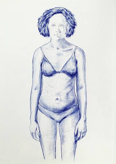 Original Illustration Nude Drawings by Dario Moschetta