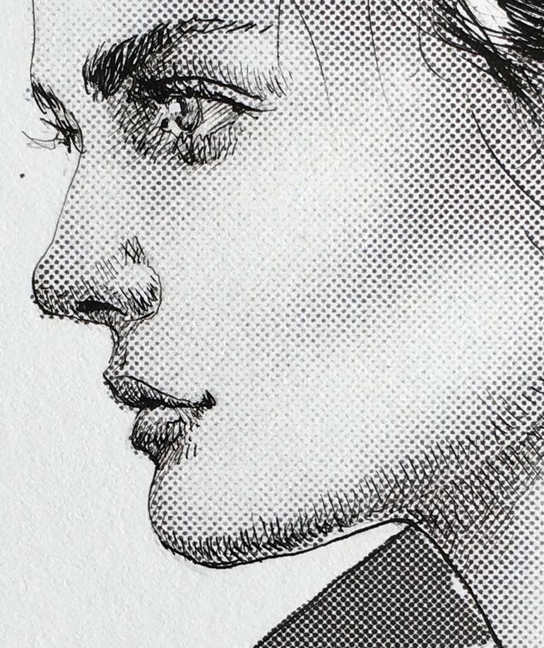 Original Portrait Drawing by Dario Moschetta