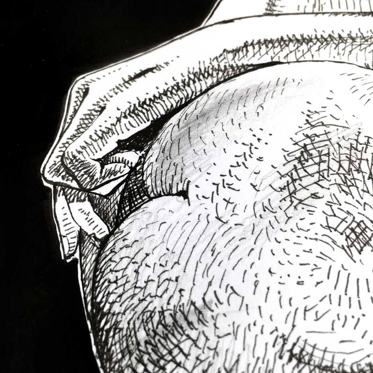 Original Figurative Erotic Drawing by Dario Moschetta
