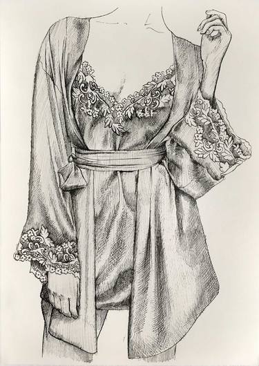Original Portraiture Fashion Drawings by Dario Moschetta