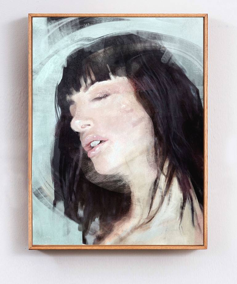 Original Impressionism Portrait Mixed Media by Dario Moschetta