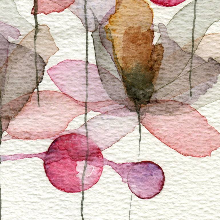 Original Expressionism Floral Painting by Ebru Acar Taralp