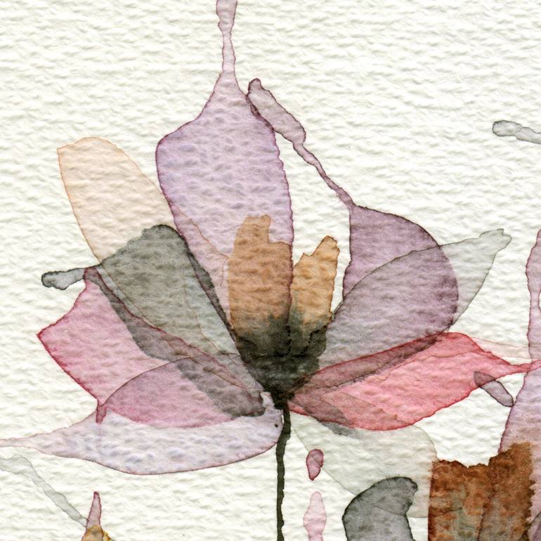 Original Expressionism Floral Painting by Ebru Acar Taralp