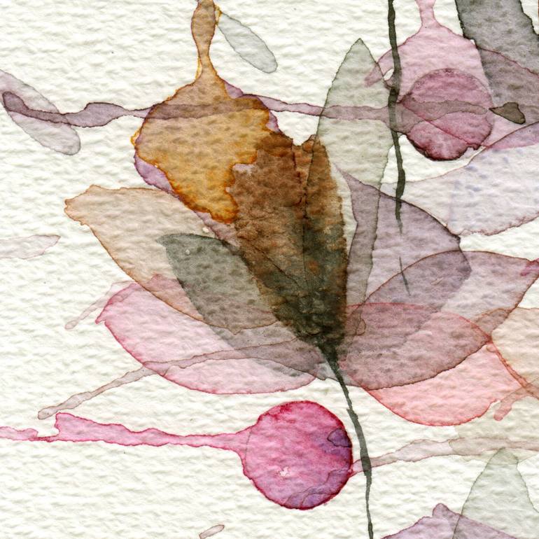 Original Expressionism Floral Painting by Ebru Acar Taralp