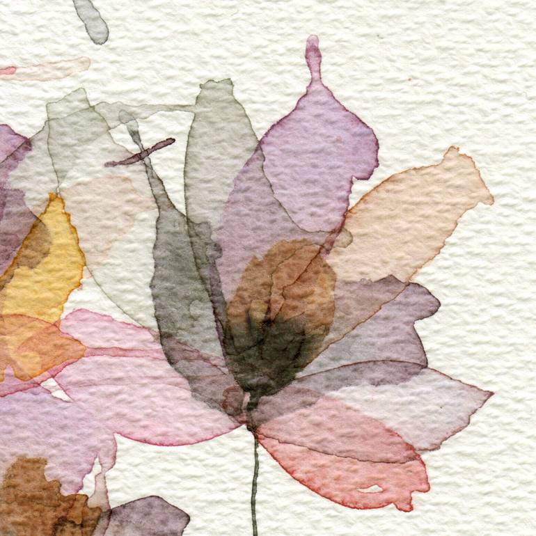 Original Expressionism Floral Painting by Ebru Acar Taralp