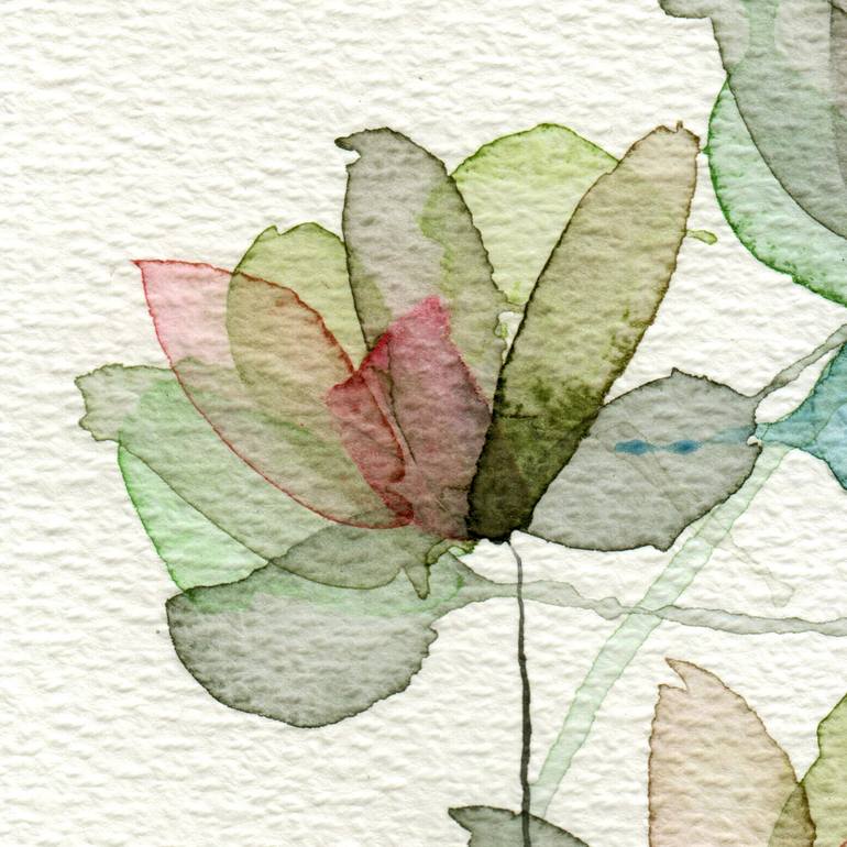 Original Expressionism Floral Painting by Ebru Acar Taralp