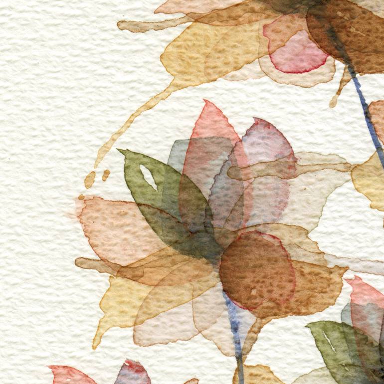 Original Expressionism Floral Painting by Ebru Acar Taralp