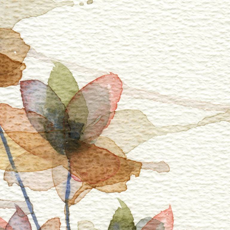 Original Expressionism Floral Painting by Ebru Acar Taralp