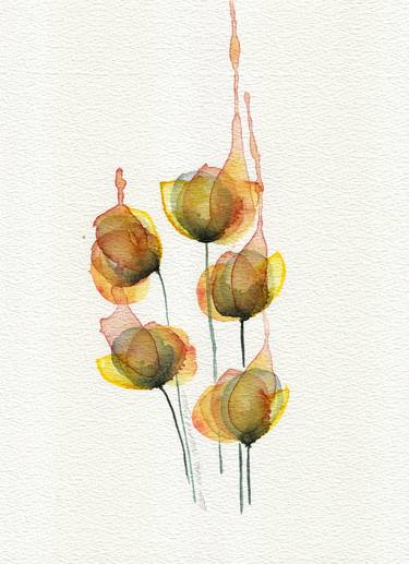 Print of Floral Paintings by Ebru Acar Taralp