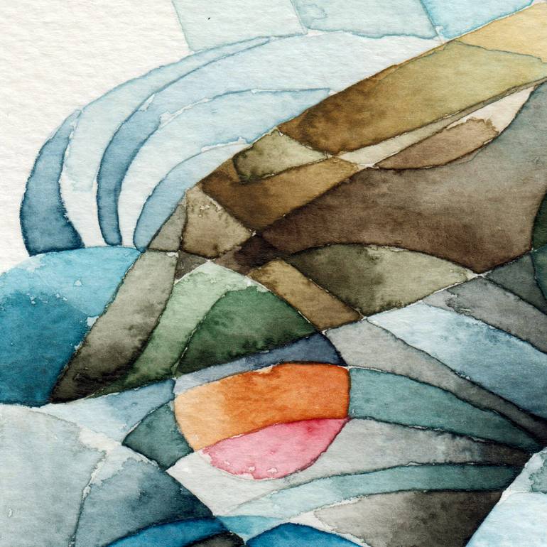 Original Cubism Other Painting by Ebru Acar Taralp