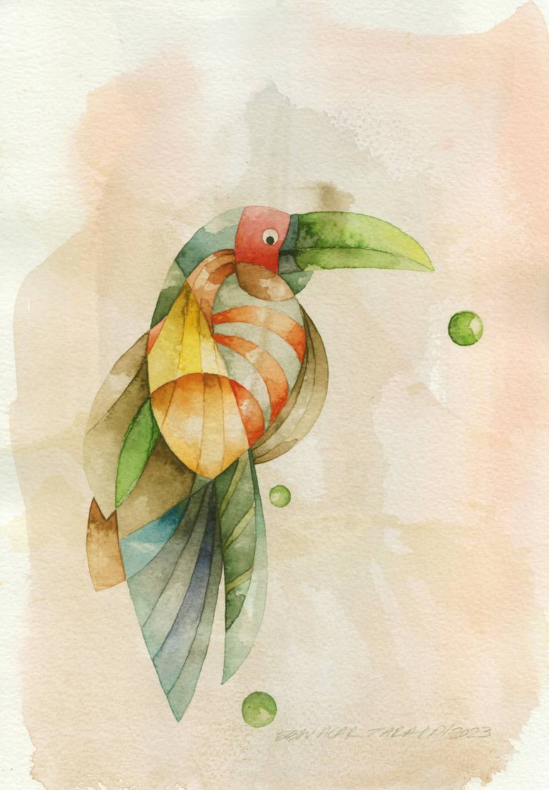 Print of Cubism Animal Paintings by Ebru Acar Taralp