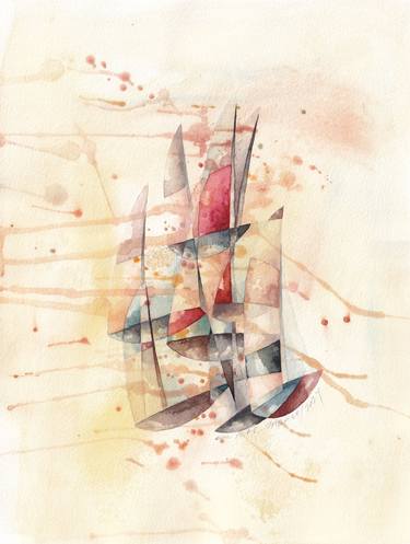 Print of Yacht Paintings by Ebru Acar Taralp