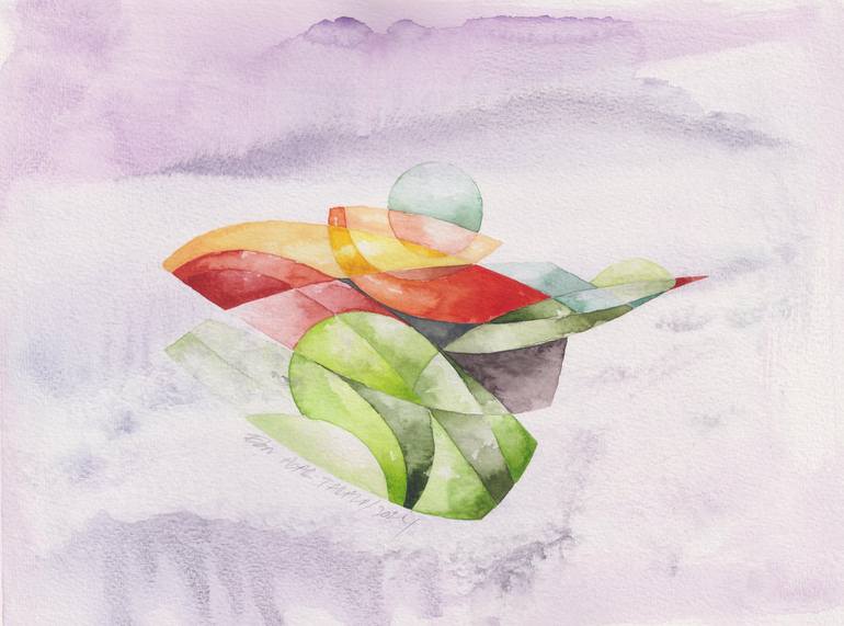 Print of Cubism Abstract Paintings by Ebru Acar Taralp
