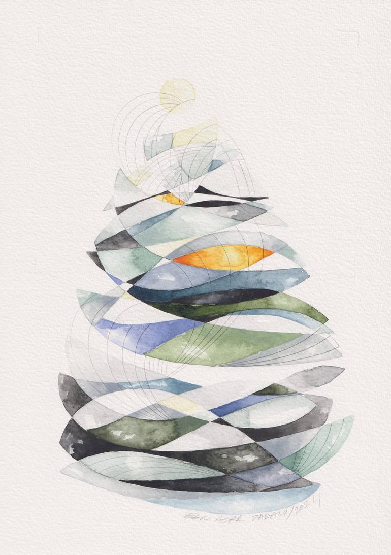 Print of Cubism Abstract Paintings by Ebru Acar Taralp
