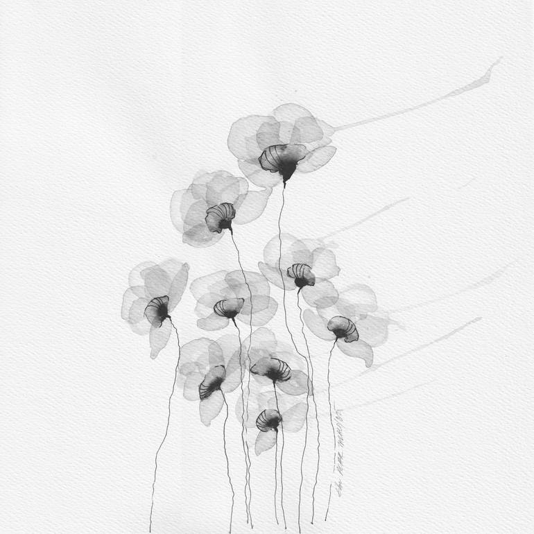 Print of Impressionism Floral Paintings by Ebru Acar Taralp