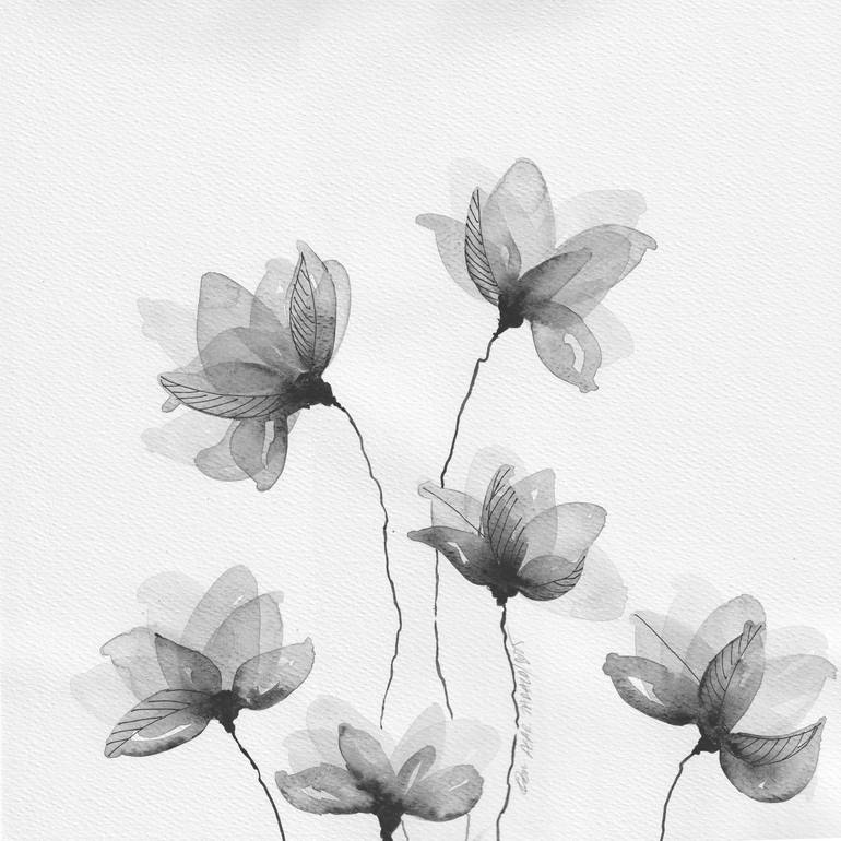 Print of Impressionism Floral Paintings by Ebru Acar Taralp
