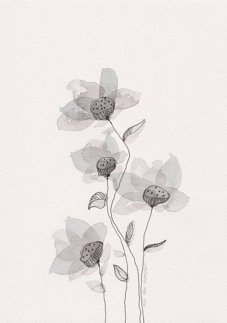 Print of Impressionism Floral Paintings by Ebru Acar Taralp