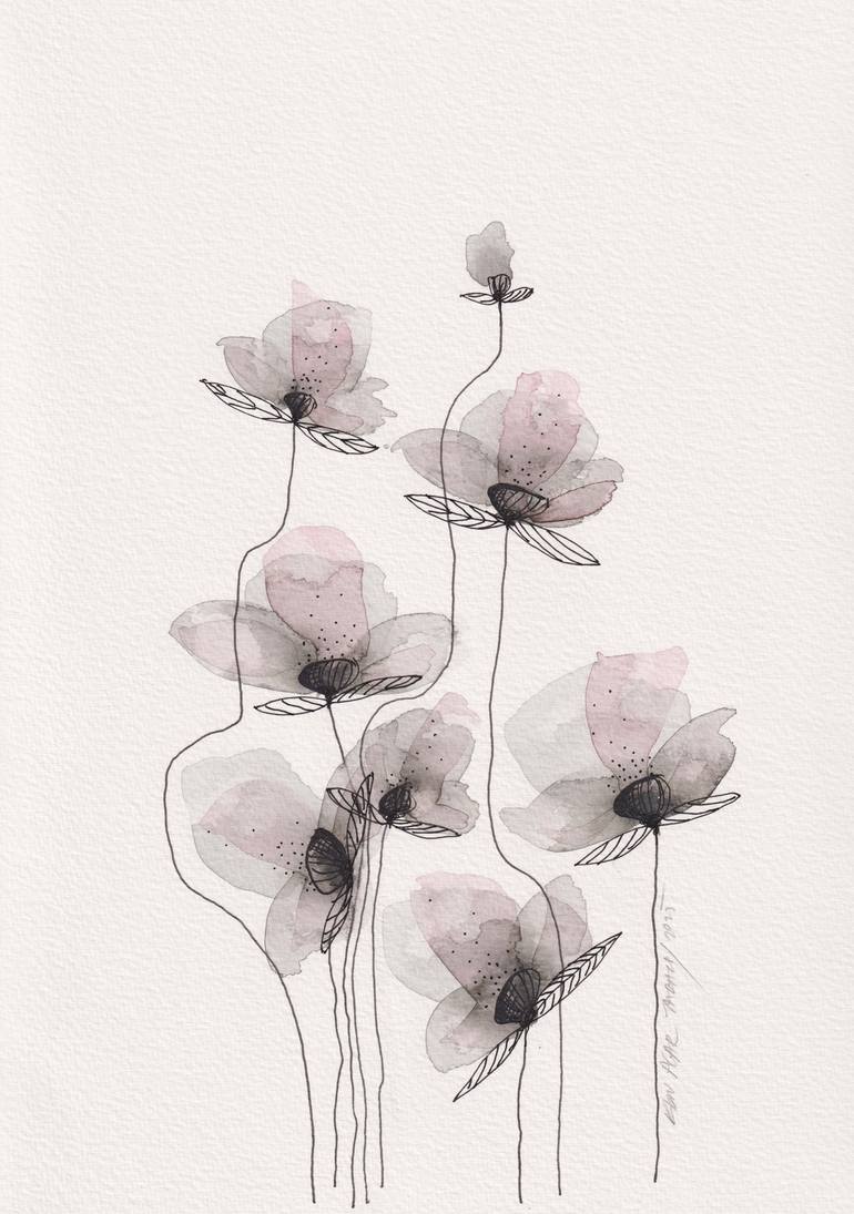 Print of Impressionism Botanic Paintings by Ebru Acar Taralp