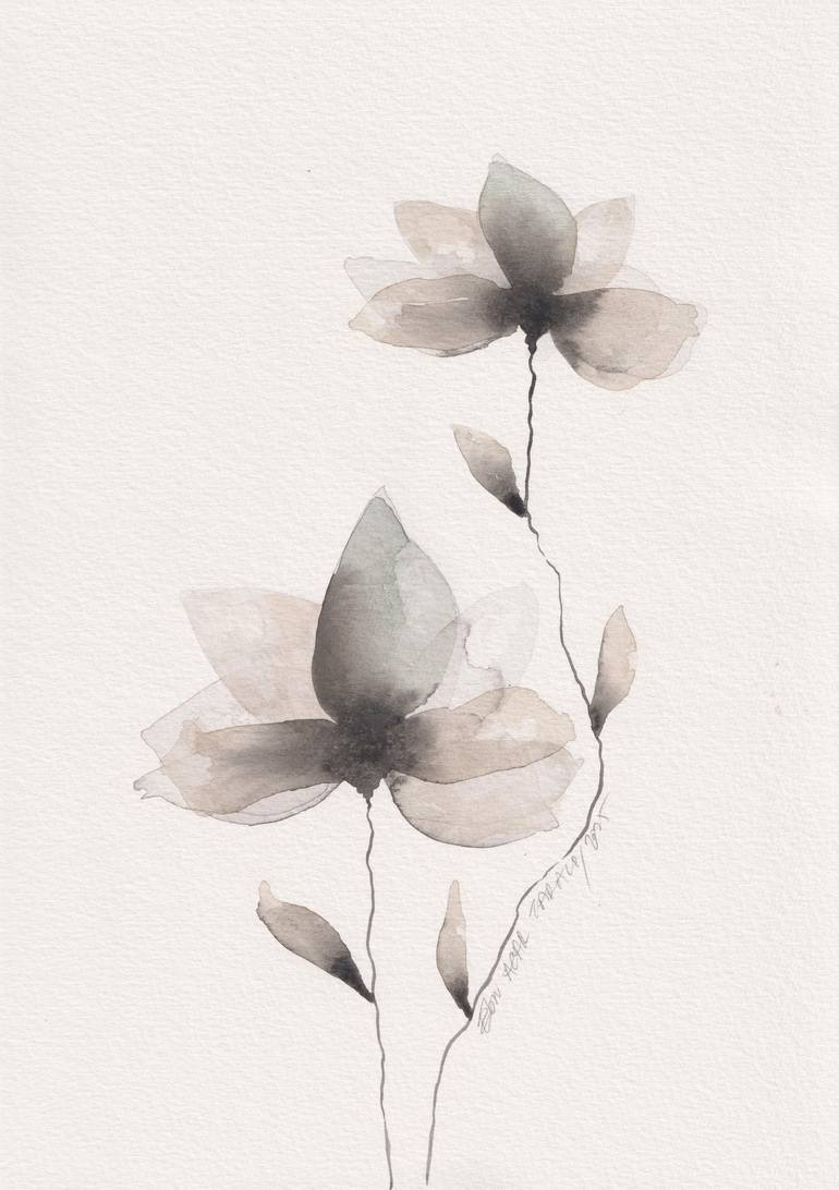 Print of Impressionism Floral Paintings by Ebru Acar Taralp