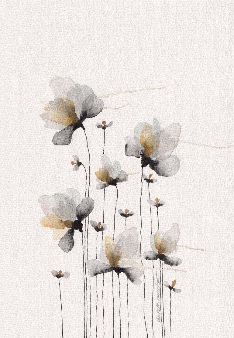 Print of Impressionism Floral Paintings by Ebru Acar Taralp