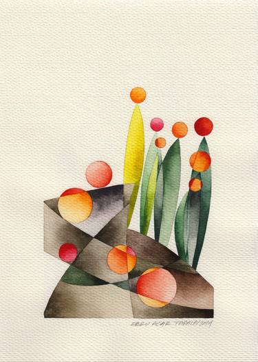 Print of Abstract Expressionism Botanic Paintings by Ebru Acar Taralp