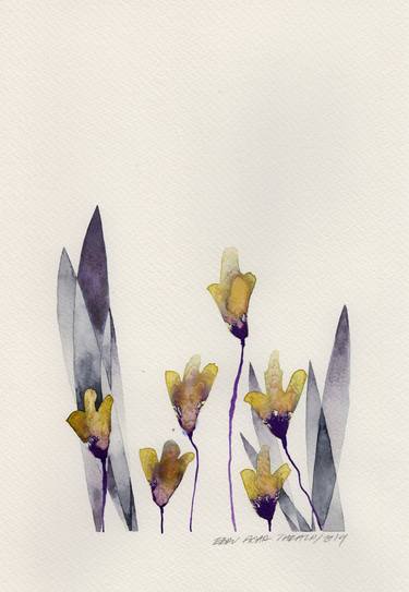 Print of Expressionism Floral Paintings by Ebru Acar Taralp