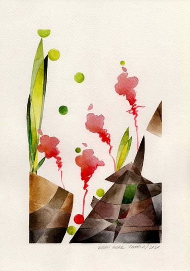 Print of Floral Paintings by Ebru Acar Taralp