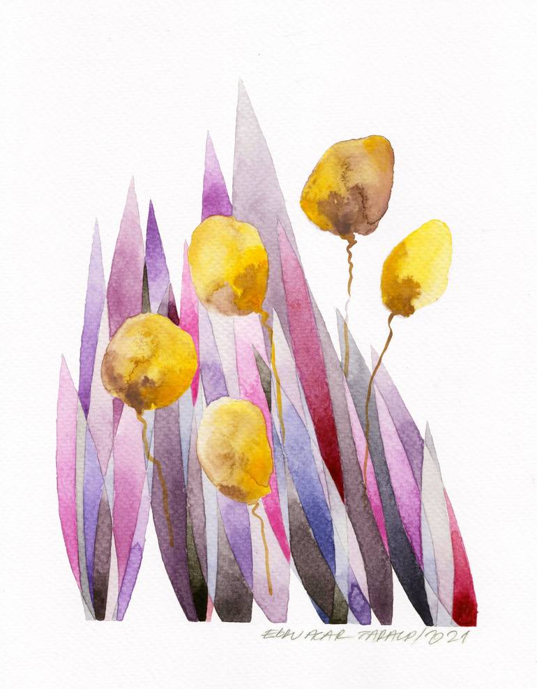Print of Conceptual Floral Paintings by Ebru Acar Taralp
