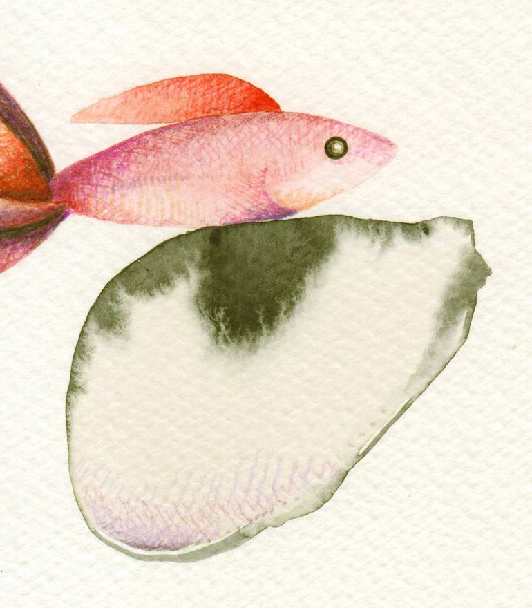 Original Conceptual Fish Painting by Ebru Acar Taralp