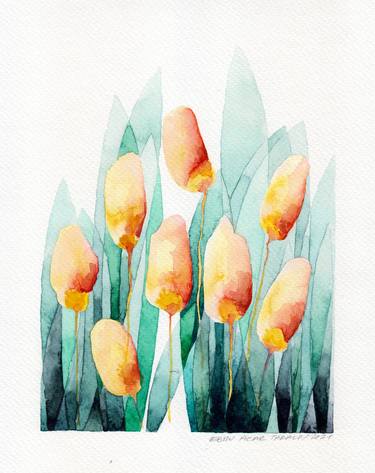 Print of Impressionism Floral Paintings by Ebru Acar Taralp